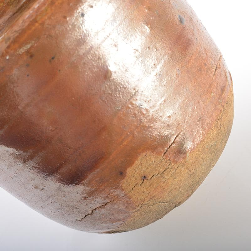 茶道具　瀬戸焼　肩衝茶入　仕覆付　 表千家十二代惺斎極め箱　M　R6298