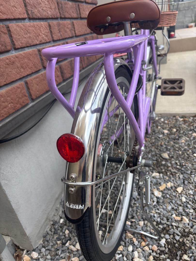 【引取り限定】アサヒ パープル 子供用自転車　20インチ