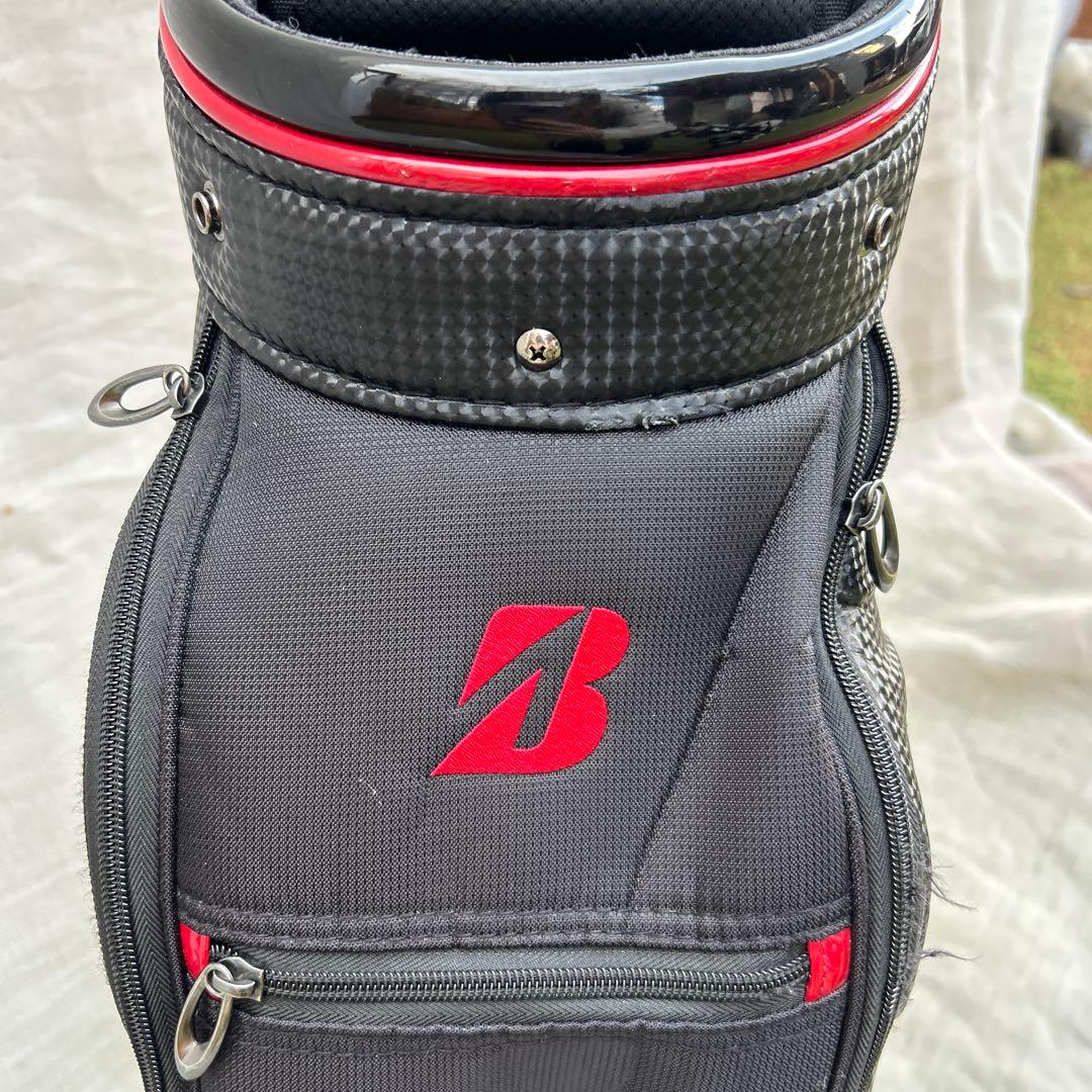 ブリジストン ツアーＢ キャディーバッグ ゴルフバッグ 黒 赤