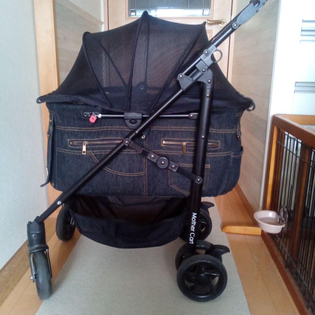 Mother Cat 　ラプレＬ　ペットカート ブラックデニム