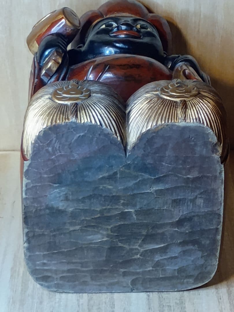 大黒天 高さ35cm 木製 時代物 彫刻