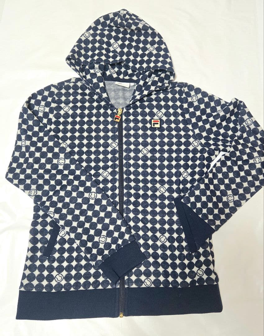 く*こ様 【FILA】ボール柄　ジャガードニットジャケットL&スコートXL　上下