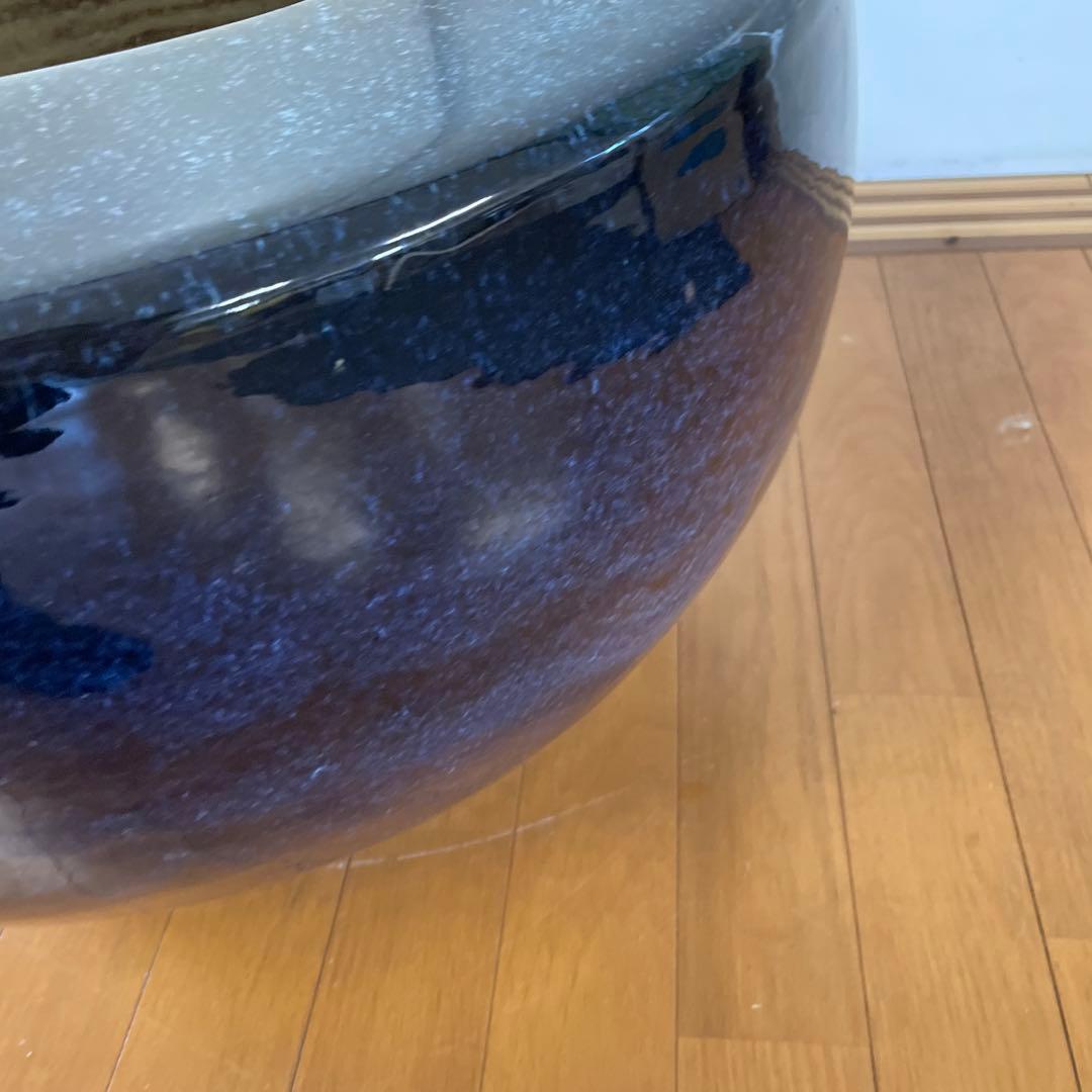 大きい火鉢 陶器 睡蓮鉢 金魚鉢 メダカ鉢 陶器製 水鉢 インテリア めだか鉢