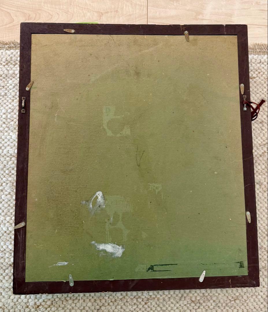 油彩風 抽象画 額装 絵画 モダンアート インテリア アート作品 #109