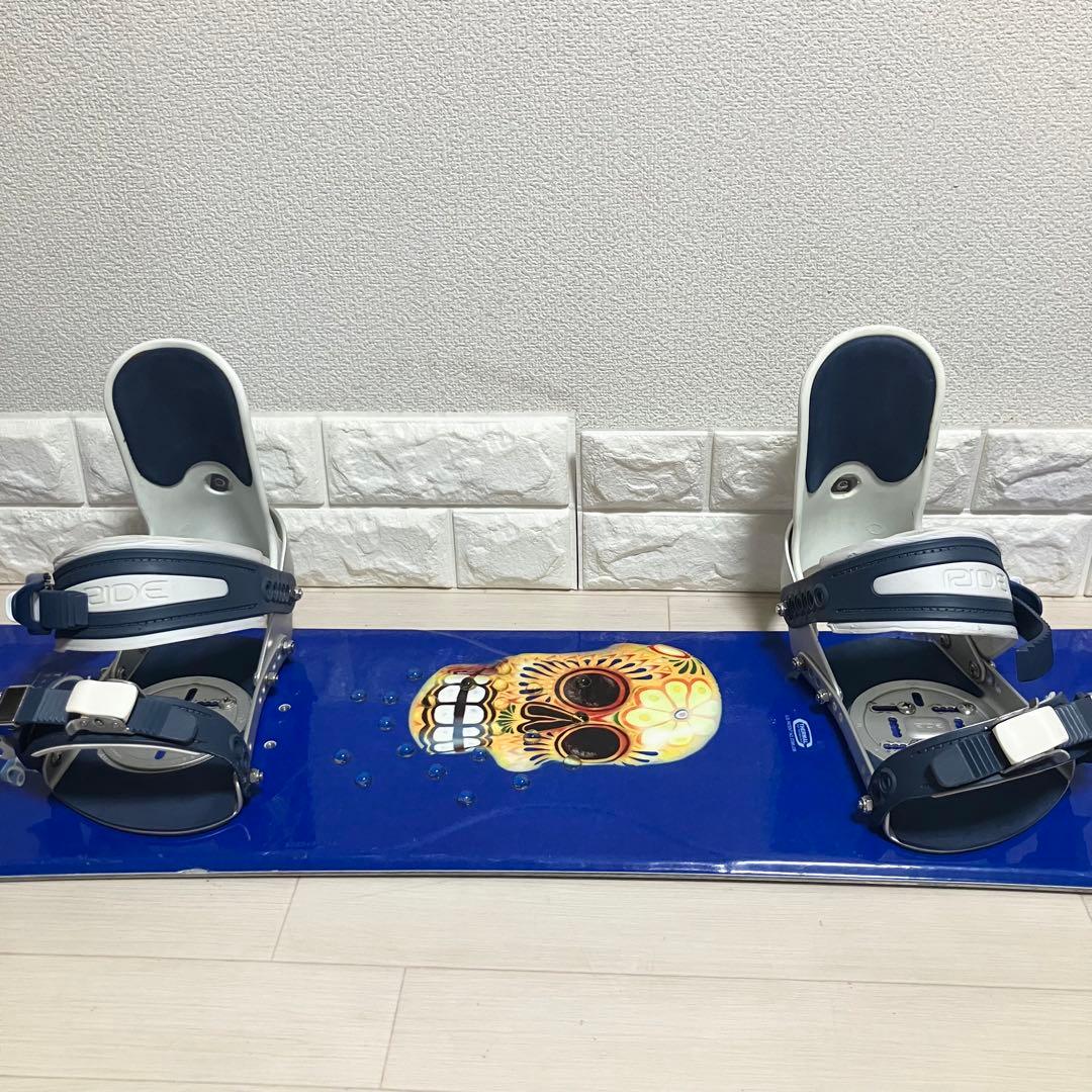 ケース付/RIDE TIMELESS ライドスノーボードセット152 バイン約M