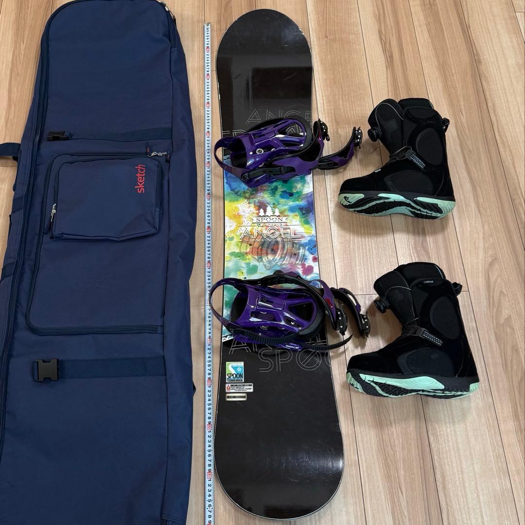 【総額10万円】【すぐ滑れる】レディース スノーボードフルセット ブーツ24cm