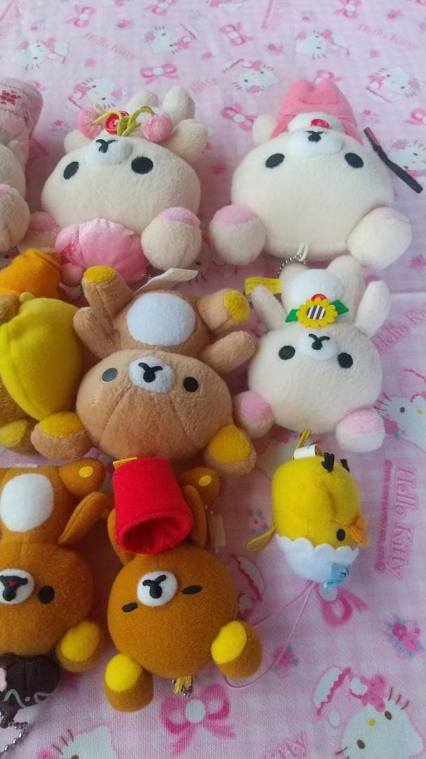 リラックマ　コリラックマ　キイロイトリ　マスコットキーチェーン　ぬいぐるみ