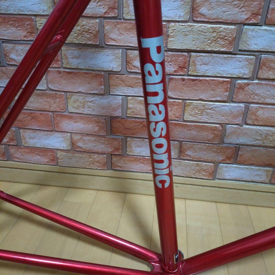 大きめ！競輪NJS認定　Panasonic ピストフレーム レッド