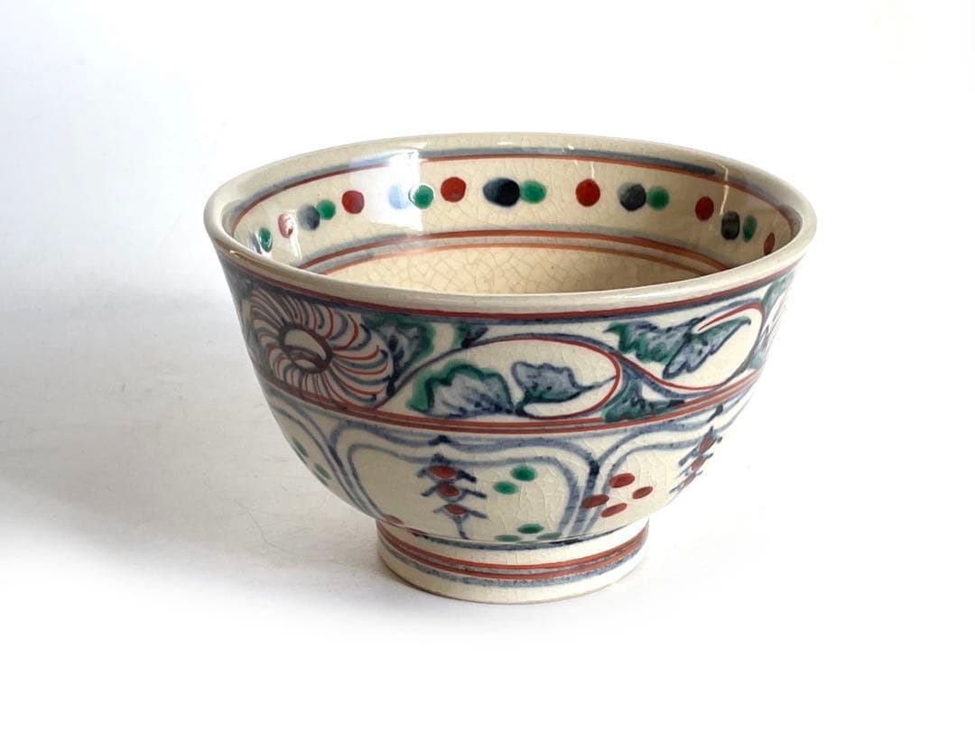 陶芸家　真葛香斎　紅安南　茶碗　寿字自筆　共箱　安南　抹茶碗