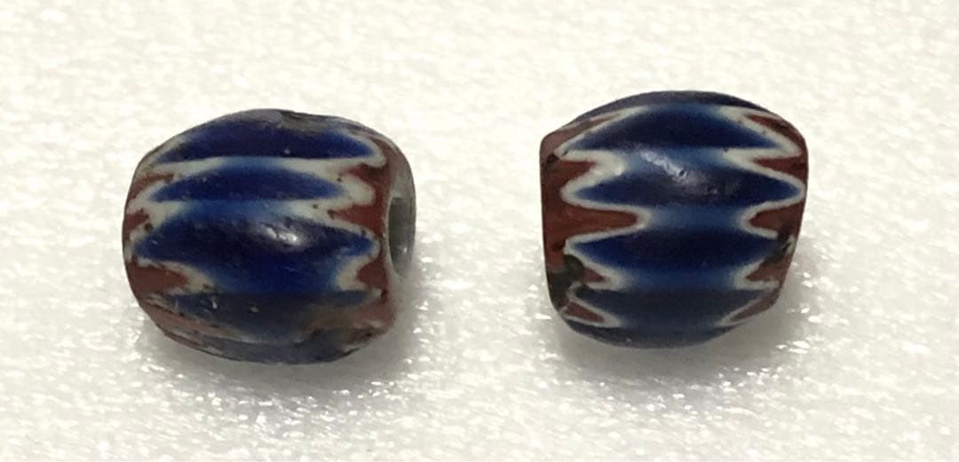 とんぼ玉　シェブロン　7層　ヴェネチア