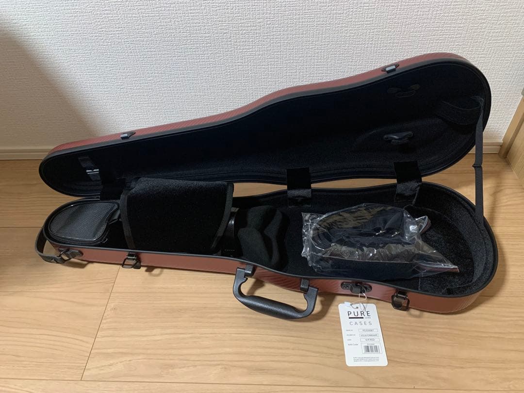 新品　ドイツ　Gewa Pure (シェル型) 4/4 バイオリンケース　赤