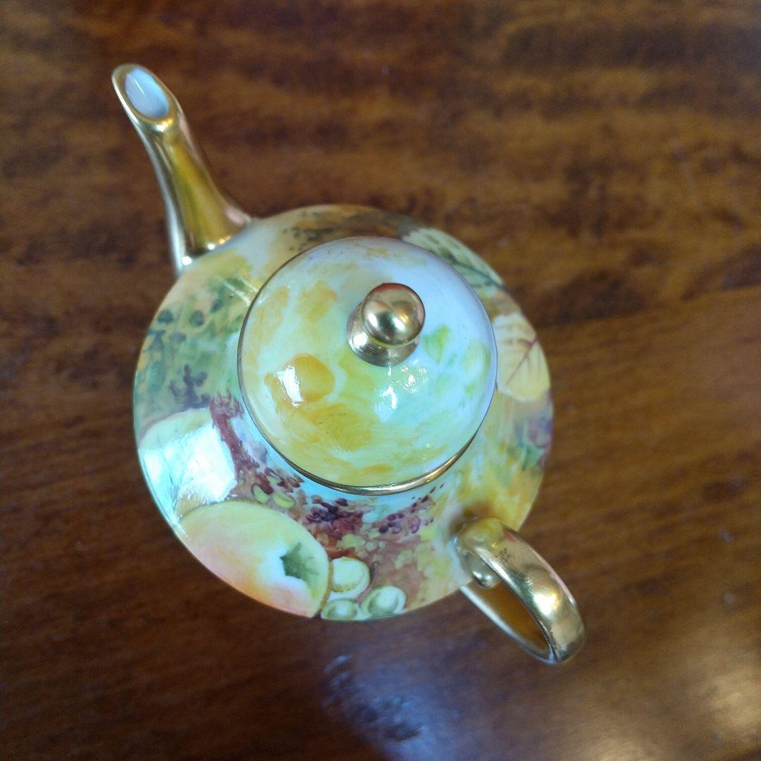 英国 Caverswall 手描きミニチュアティーポット