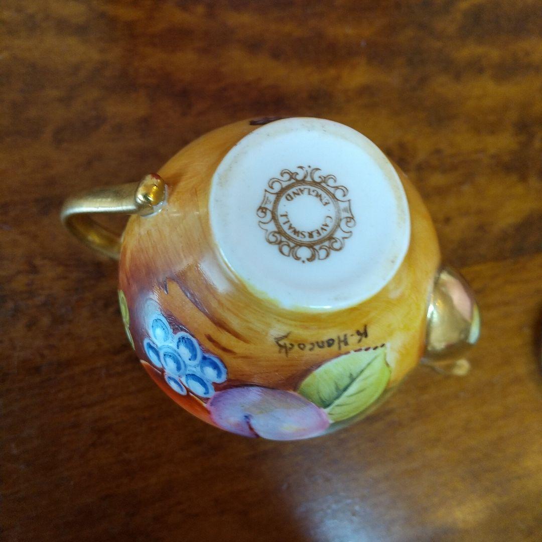 英国 Caverswall 手描きミニチュアティーポット