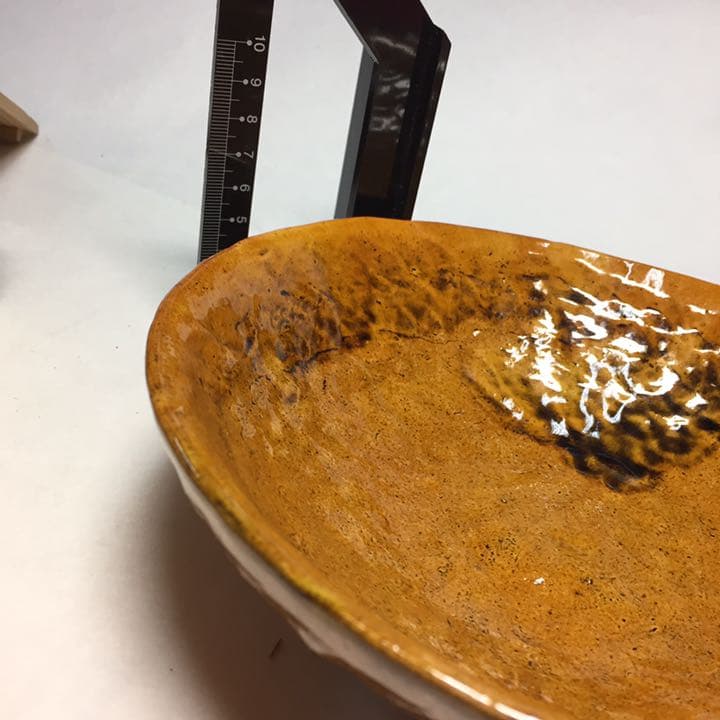 P-594大樋焼 菓子鉢／茶碗 共箱 茶道具 共箱入り 未使用保管品