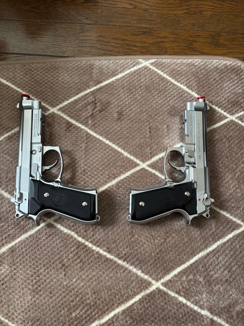 絶版品 東京マルイ M9A1 ステンレスモデル 2丁セット＋木目調グリップ