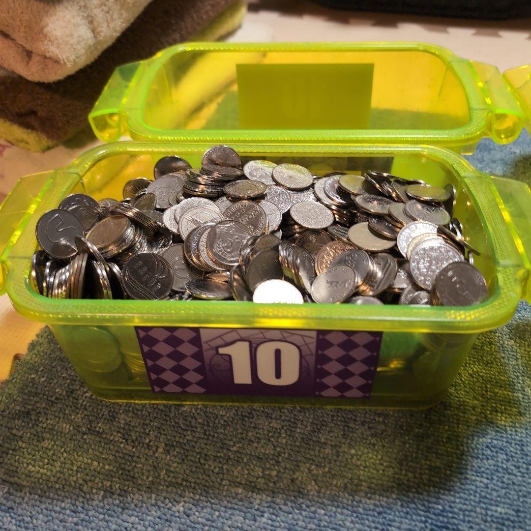 パチスロ　　メダル 25φ 約5kg 約1000枚 ドル箱　4つ