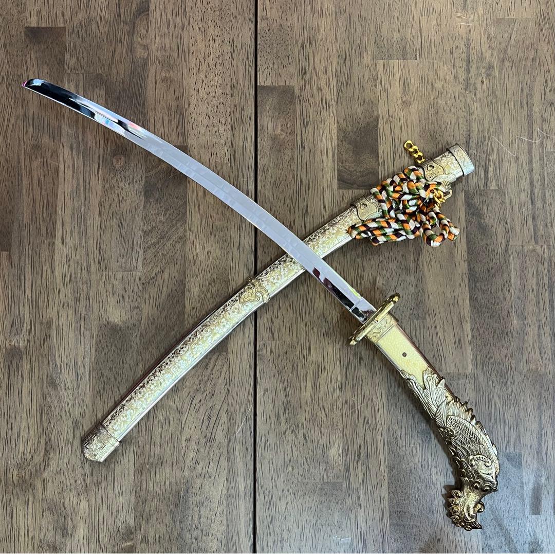 【アンティーク】鳥頸太刀拵 衛府太刀拵 細太刀拵 模造刀 太刀 日本刀 レトロ