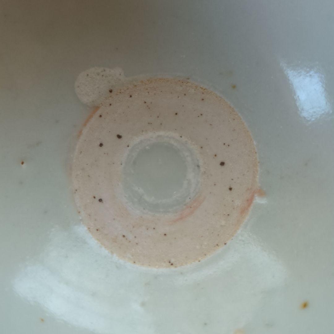 淡い青色の陶器茶碗　おわん　直径約10cm　初期伊万里　骨董　古美術