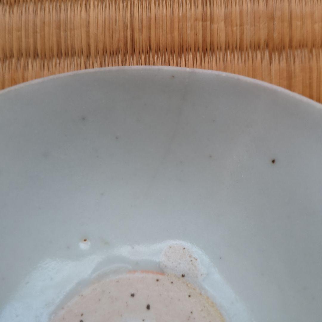 淡い青色の陶器茶碗　おわん　直径約10cm　初期伊万里　骨董　古美術