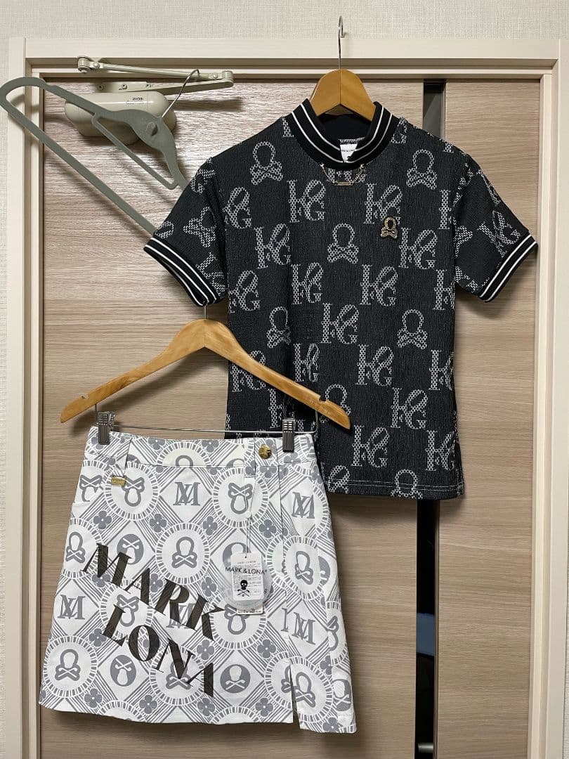 美品✦マークアンドロナ✦2025春夏新作✦Aura Monogram総柄スカート
