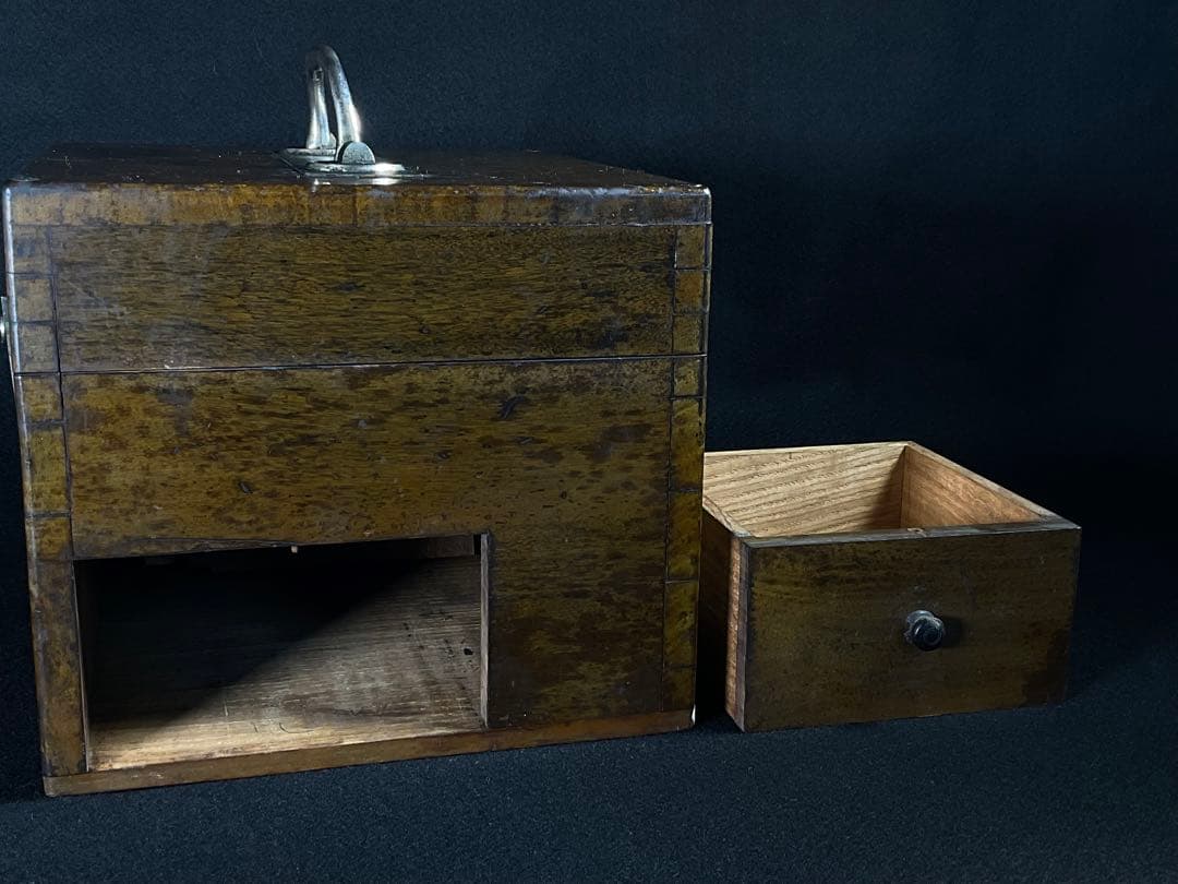 医者　道具箱　木箱　往診鞄　古道具