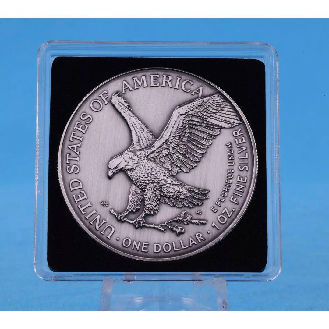 【200枚限定】アメリカ イーグル銀貨 カラーアンティーク仕上げ 女性スケルトン