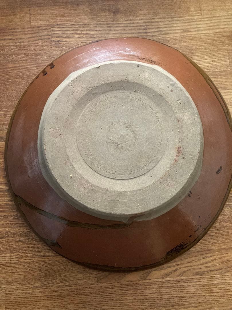 小鹿田焼　飛び鉋　大皿　民藝