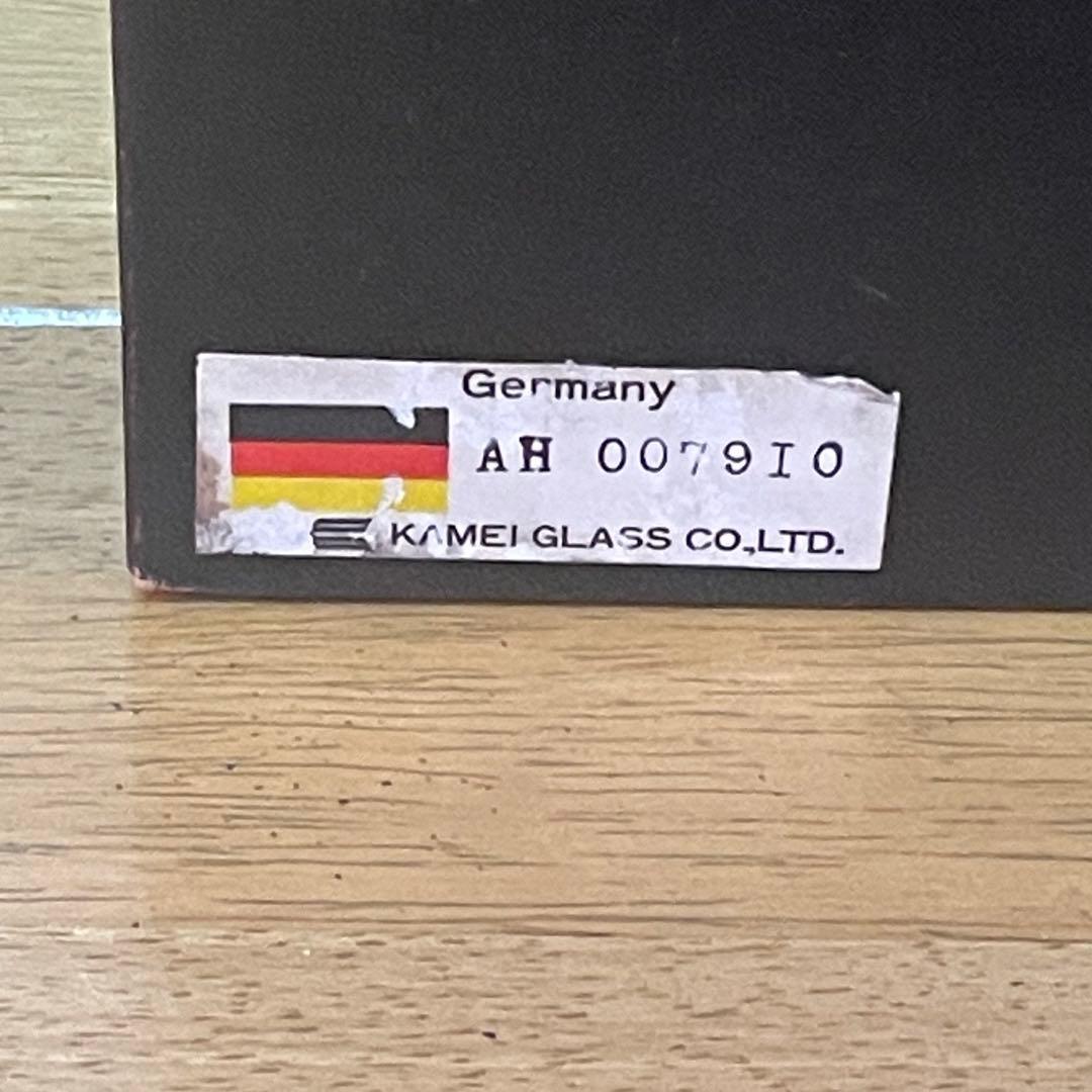 新品　KAMEI GLASS カメイ　蓋付き　アンティーク　ガラス　ポット　置物