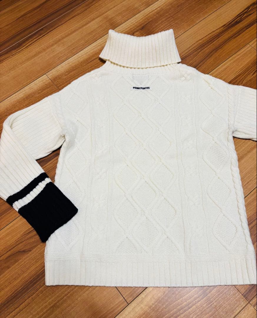 極美品！【PEARY GATES】パーリーゲイツ タートルネック セーター0