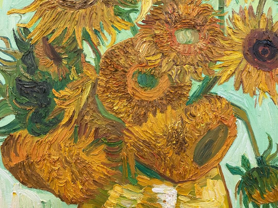 フィンセント・ファン・ゴッホ『ひまわり』複製画　手描き　摸写⑨　F25
