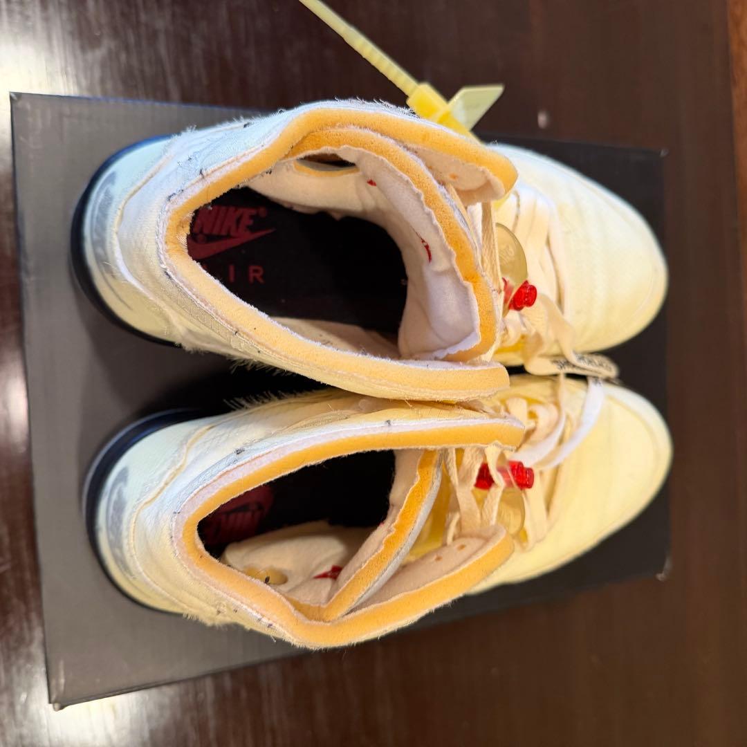 シューズ(男性用) NIKE OFF WHITE AIR JORDAN 5 RETRO SAIL 1