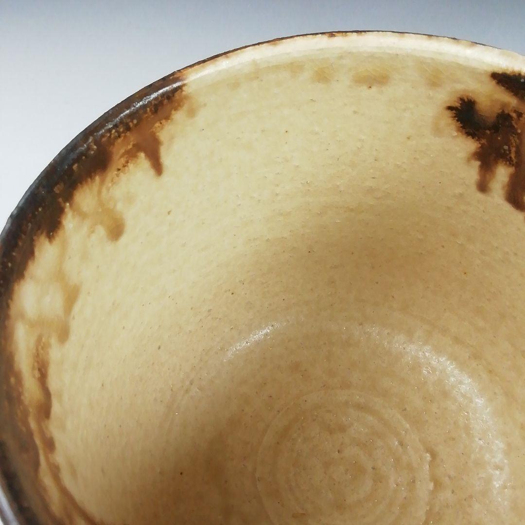 Ｓ９１１　茶碗　『鉄刷毛目　筒茶碗』『叶光夫 造』　共箱　抹茶碗　茶道具