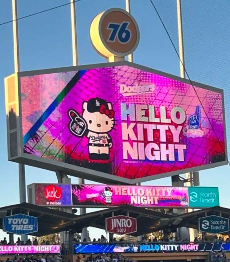 ハローキテイ　ドジャース　ぬいぐるみ