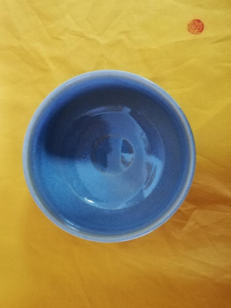 茶器（５）抹茶茶碗（大塩恵旦　赤膚焼）　奈良絵