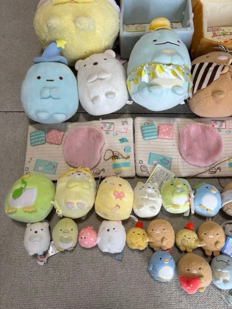 すみっコ　てのりぬいぐるみ　家具　ハウス　64体まとめ売り