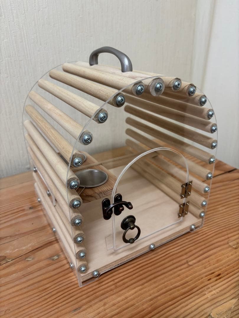 こまつアクリルキャリーケースおでかけキャリーバードキャリー