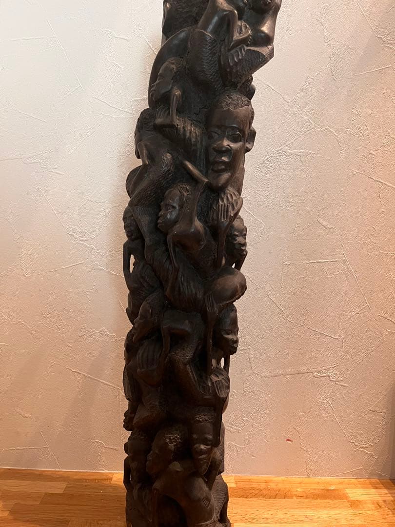 マコンデ彫刻/ウジャマ（黒檀）