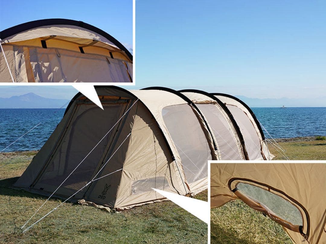 未使用 DOD カマボコテント3L(タン)