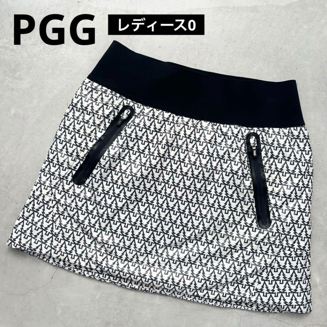 【22年】PGG ピージージー ナイロンタフタ×高通気フリーススカート ツリー柄