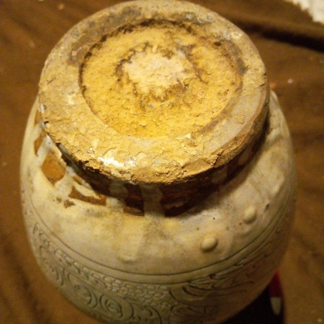 中国陶磁器　宋磁州窯　唐子長頸壺