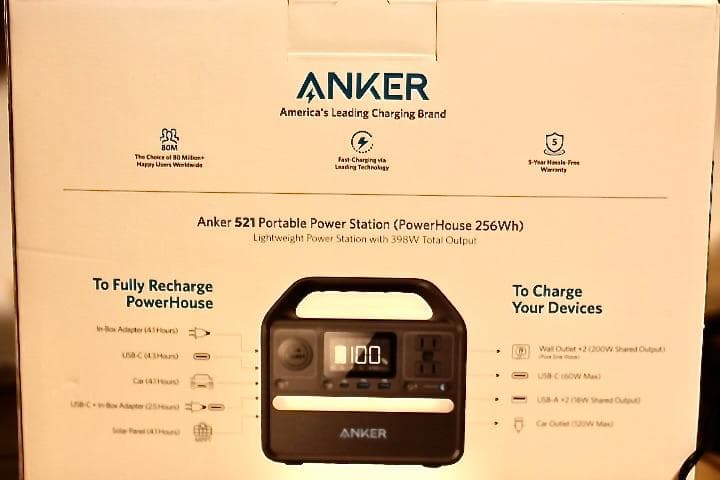 新品同様 Anker 521 Portable Power Station 電源