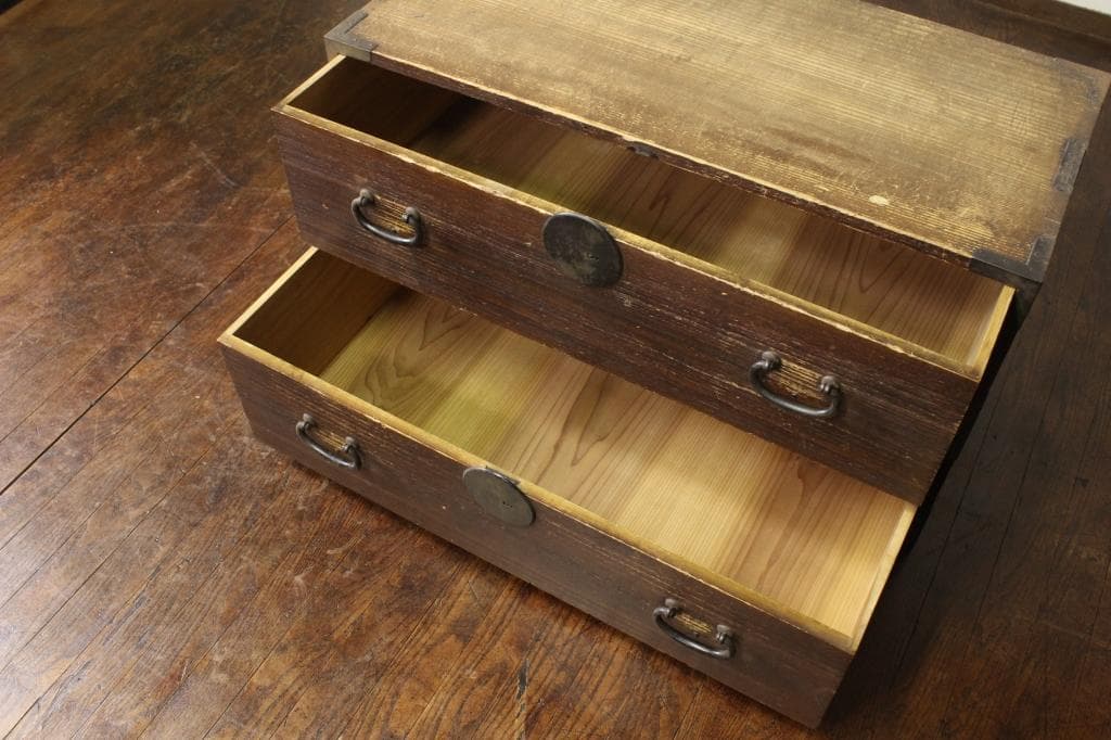 古い時代箪笥 前桐古家具/和家具/和骨董/店舗什器/ローボード/チェスト/収納