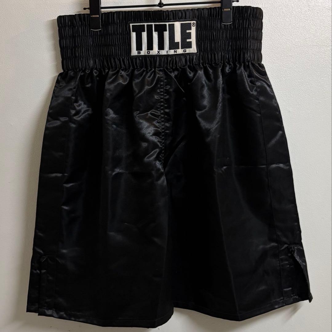TITLE BOXING タイトル EDGE BOXING TRUNKS 黒 M