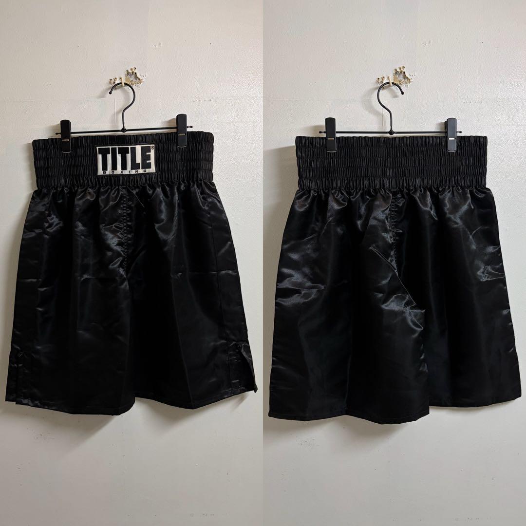 TITLE BOXING タイトル EDGE BOXING TRUNKS 黒 M