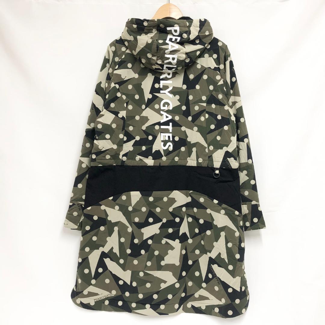 ○★新品未使用　パーリーゲイツ　カモドット柄　フーディコート　1　オリーブ系