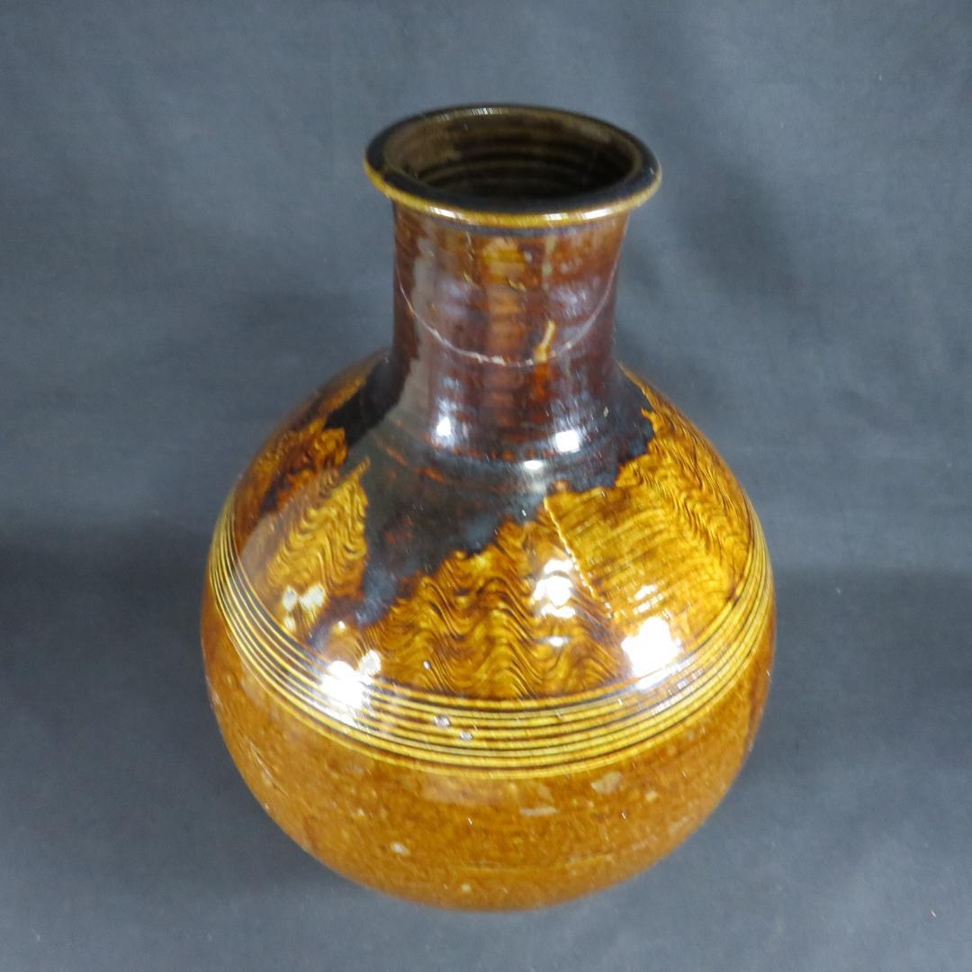 相馬 壺 訳アリ 口直し 大壺 時代物 鉄釉