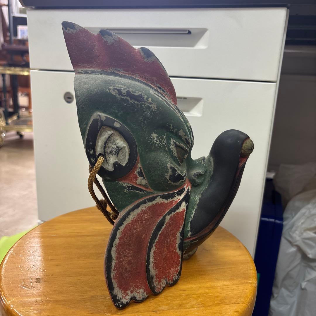 迦楼羅　乾漆　能面　レプリカ　烏天狗　カラス　酉