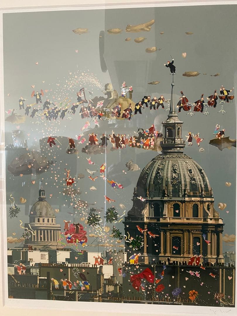 美品↑★ヒロ・ヤマガタ★真作★シルクスクリーン「パリオーケストラ・カノン」送料込