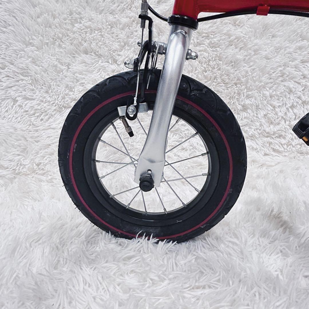 美品✨️ へんしんバイク2 キッズ自転車 12インチ 赤 スタンド ペダル付き