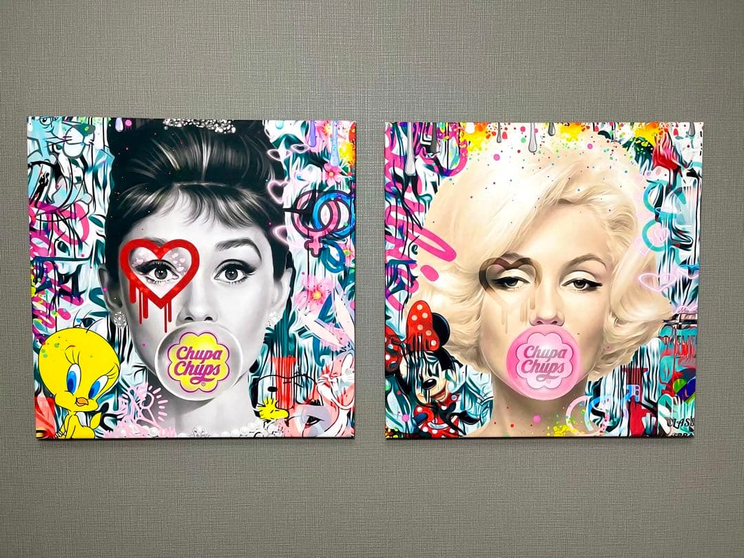 木枠付きキャンバスアート♡オードリーヘプバーン　バンクシー　マリリンモンロー